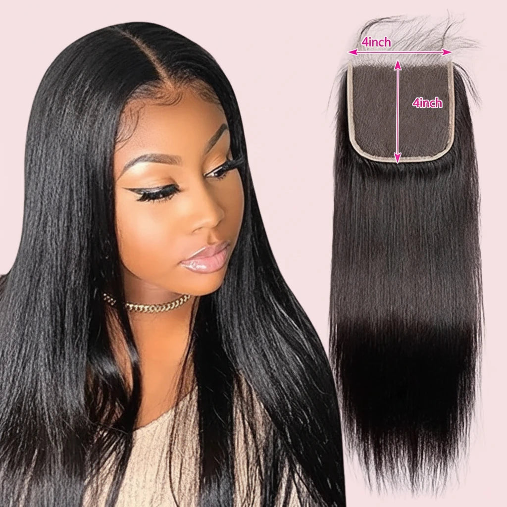 Preplucked Closure & Frontal Single Transparent HD Lace 100% Brazilian Virgin Human Hair. Available in 2x6, 6x6, and 13x6 sizes