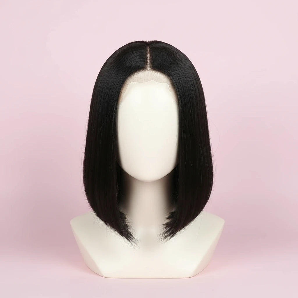 Single Donor HD Lace Glueless Bob Wig™ | 1B Virgin Human Hair 4x4 Closure Wig | 180% Density Ready-to-Wear Bob single donor