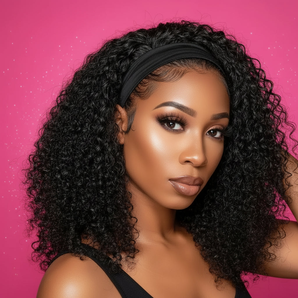 Natural Afro Kinky Curly V-Part Human Hair Wig – 200% Density