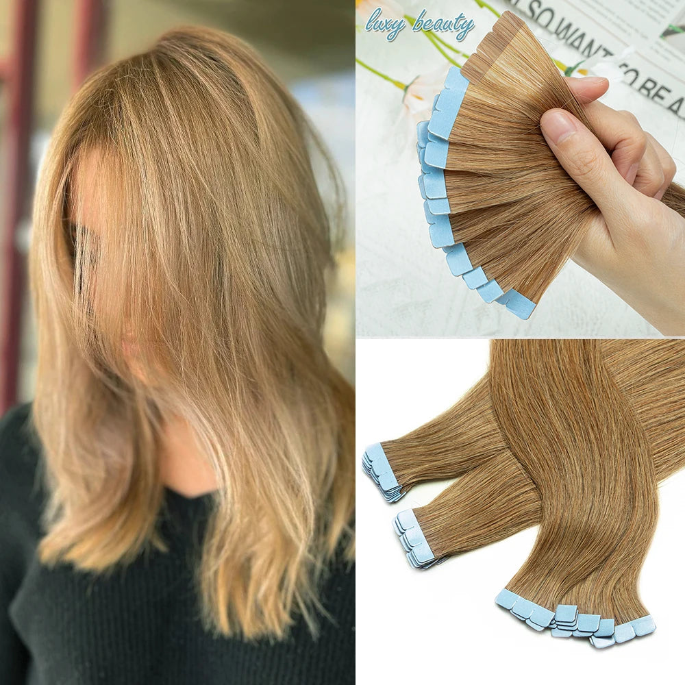 613 Blonde Mini Tape-In Human Hair Extensions | 10 or 20 Pieces