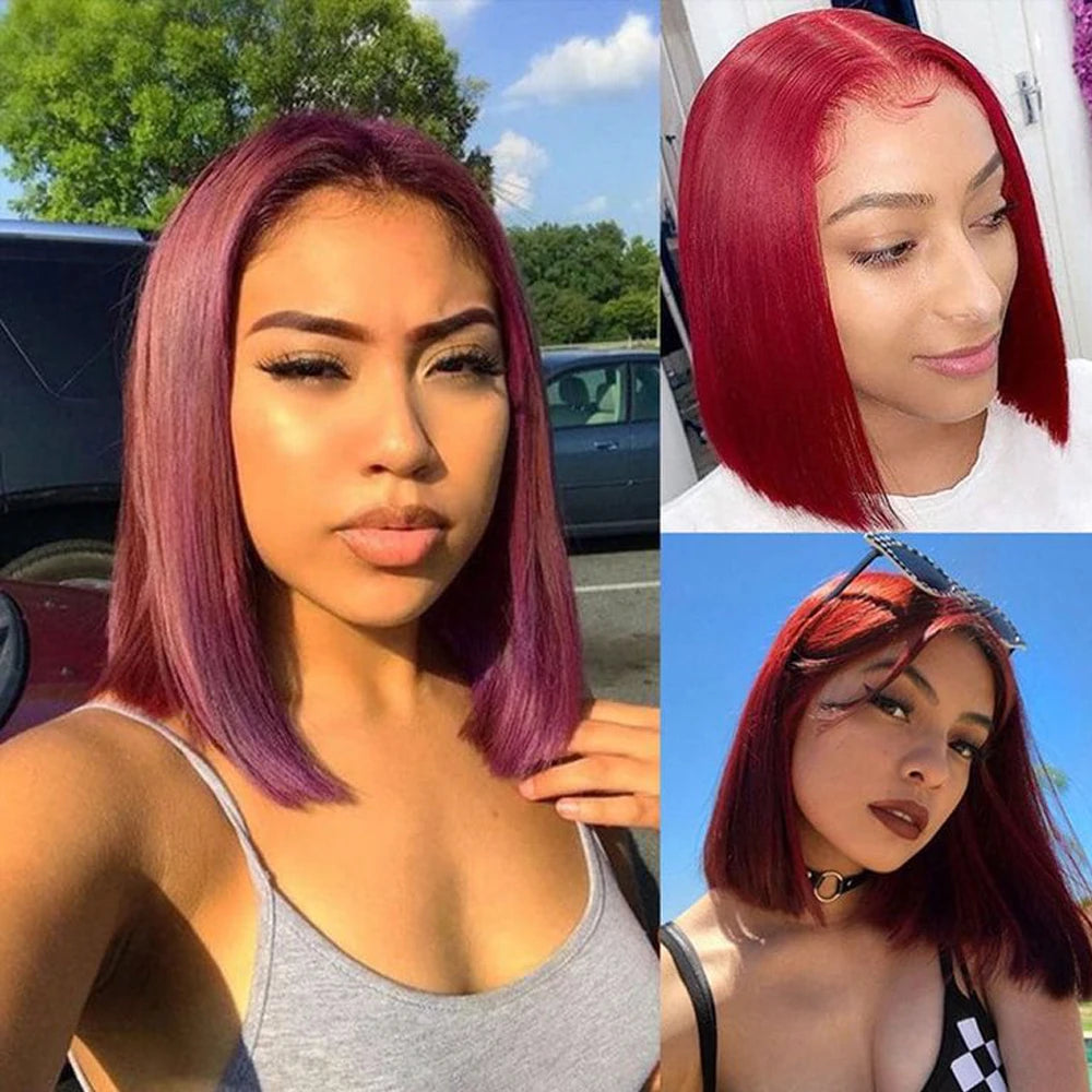 Straight Short Bob Lace Wig