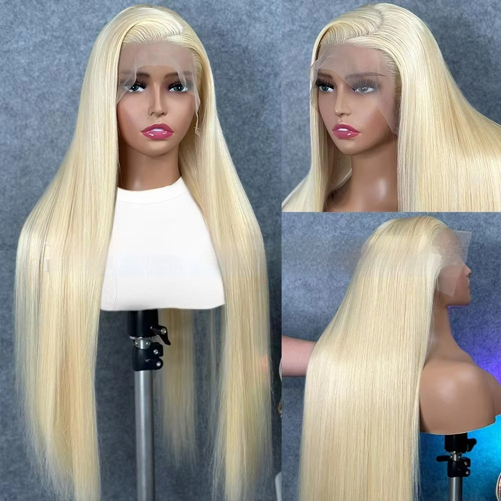 Blonde Straight Human Hair Wigs DIY Colors