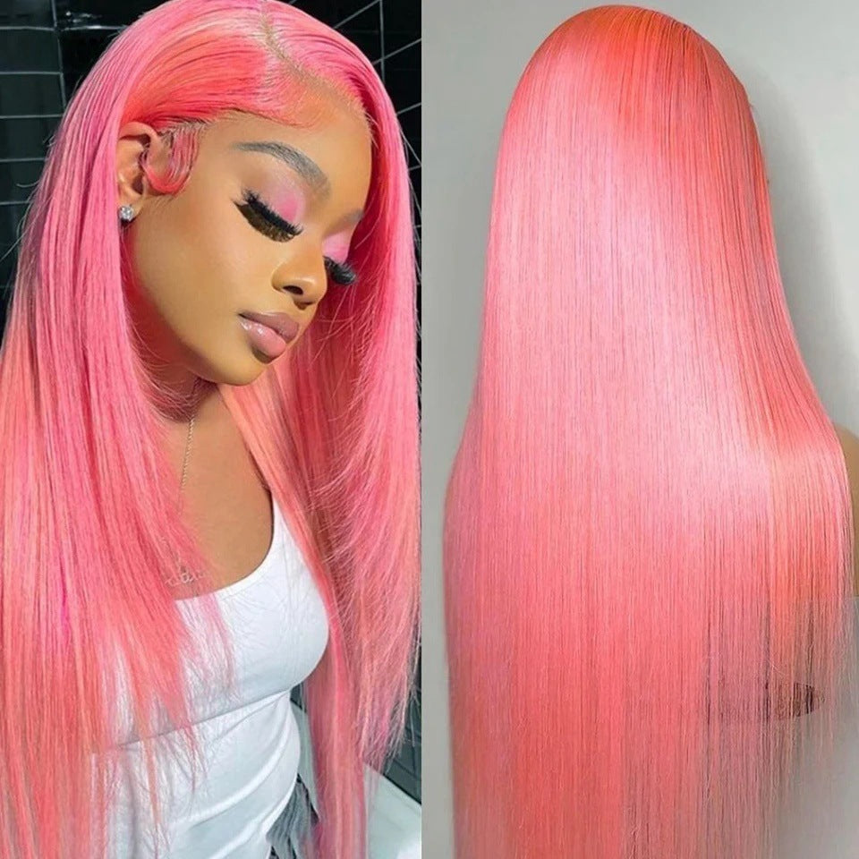 Pink 13x4 lace front Wig