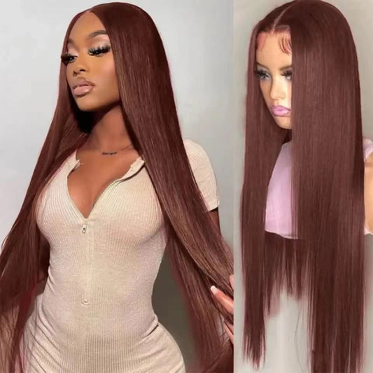 Piano Color Long Straight Wig