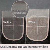 BEEOS Skinlike 13x6 HD Lace Frontal Only Pre Plucked Straight 6x6 5X5 HD Lace Closure Only Brazilian Human Hair 13x4 HD Frontal
