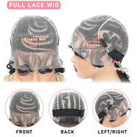 Synthetic Full Lace Cornrow Braided Wigs 16Inch Lace Frontal Braids Wigs for Black Women Bantu Lace Braiding Wigs with Baby Hair