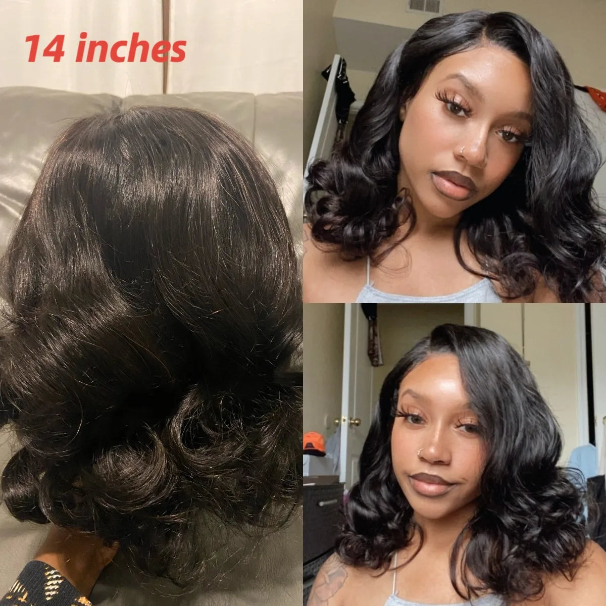 PerisModa 100% Human Hair Body Wave Bundles Human Hair Brazilian Natural Black 3/4 Bundle Deals Virgin Hair Raw Hair Extensions
