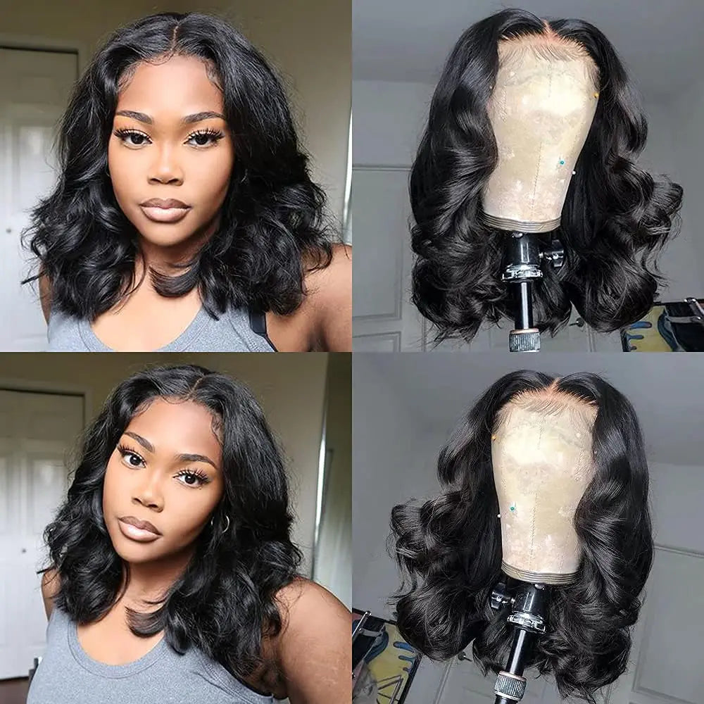 Brazilian Natural Black HD Bob Wig