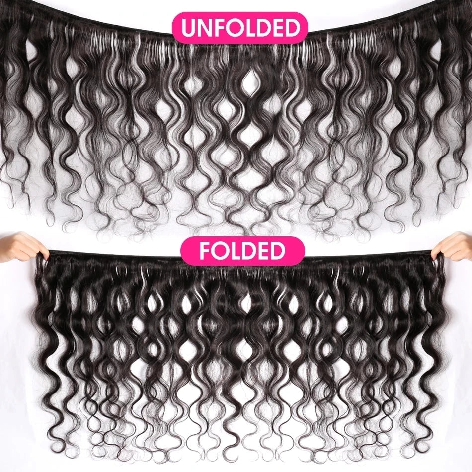 PerisModa 100% Human Hair Body Wave Bundles Human Hair Brazilian Natural Black 3/4 Bundle Deals Virgin Hair Raw Hair Extensions