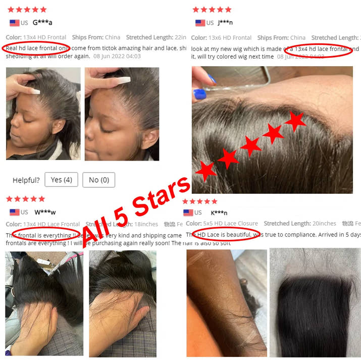 BEEOS Skinlike 13x6 HD Lace Frontal Only Pre Plucked Straight 6x6 5X5 HD Lace Closure Only Brazilian Human Hair 13x4 HD Frontal