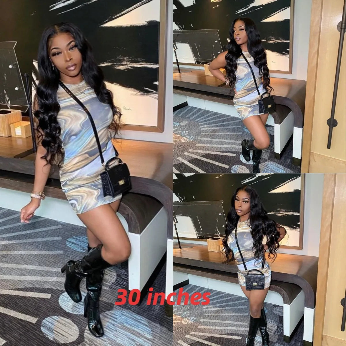 PerisModa 100% Human Hair Body Wave Bundles Human Hair Brazilian Natural Black 3/4 Bundle Deals Virgin Hair Raw Hair Extensions