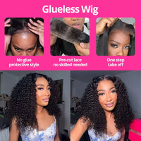 300% Brazilian Curly Short Bob 13x6 HD Lace Front Human Hair Wigs Brazilian Deep Wave 13x4 Transparent Lace Frontal Remy Wig