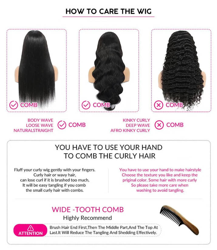 Kinky Curly Lace Front Wig 4C Edges Baby Hair Human Hair Wig Natural Hairline 180% Density Average Cap Size Glueless Option