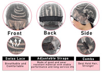Synthetic Full Lace Cornrow Braided Wigs 16Inch Lace Frontal Braids Wigs for Black Women Bantu Lace Braiding Wigs with Baby Hair