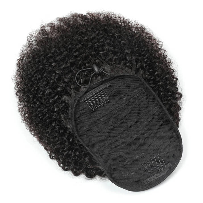Glue-less Half Wig Kinky Curly Human Hair