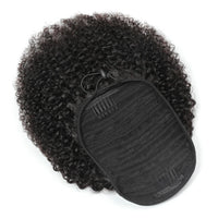 Glue-less Half Wig Kinky Curly Human Hair