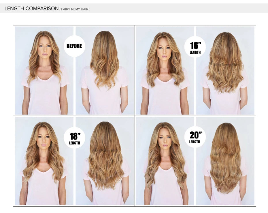 Fairy Remy Hair 0.5g/strand 12/14 inch Real Remy K Flat Tip Human Hair Extensions Silky Straight Pre Bonded Keratin Hair