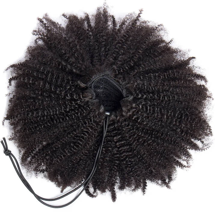 Glue-less Half Wig Kinky Curly Human Hair