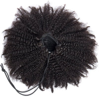 Glue-less Half Wig Kinky Curly Human Hair