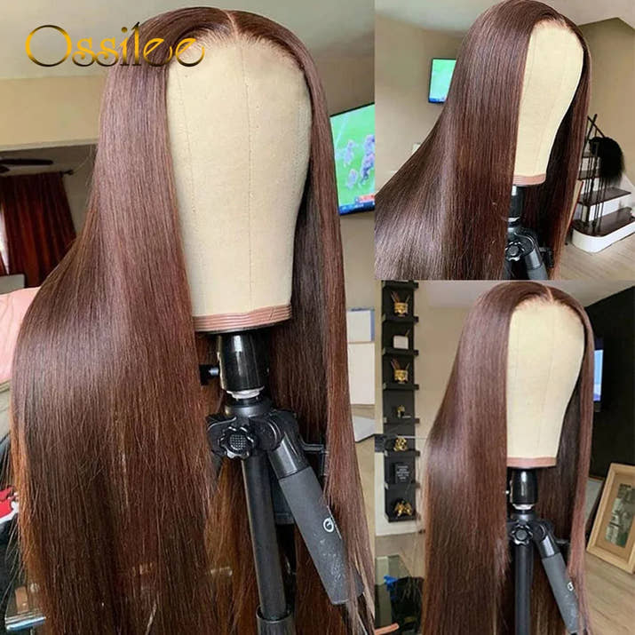 Chocolate Brown Straight Hd Lace Wig 180 density
