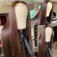 Chocolate Brown Straight Hd Lace Wig 180 density