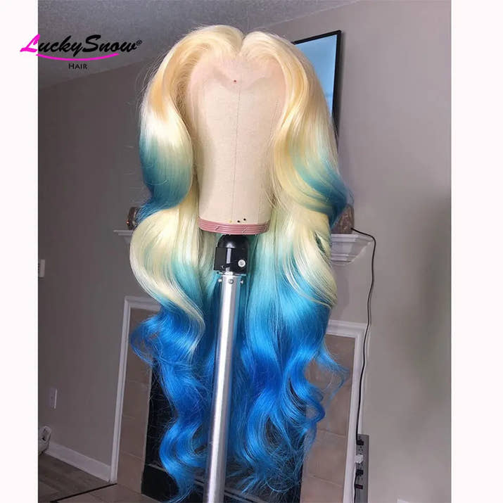 Cosplay Colored Green Grey Pink Blue Red Body Wave 28 Inches 13x4 HD Lace Frontal Wigs Brazilian Human Hair Wig For Women