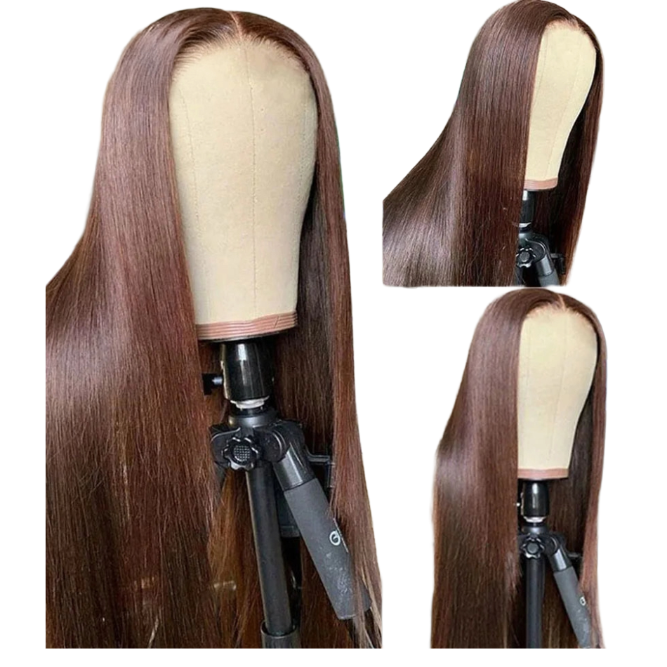 Chocolate Brown Straight Hd Lace Wig 180 density