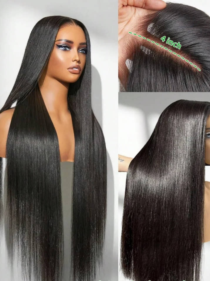 The Melt & Go 5×5 HD Glueless Bone Straight Wig – 250% Density | Pre-Cut & Pre-Plucked | Up to 40”