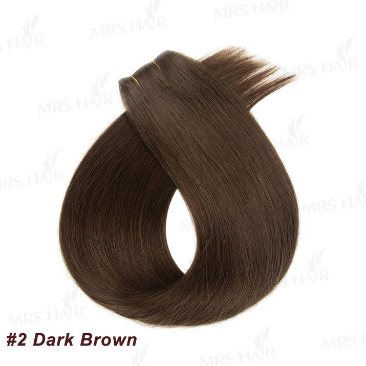 Invisible Long Tape PU Weft Human Hair Bundles Real Natural Hair Seamless & No-Glue Injected Tape In Hair Extensions Thick Ends