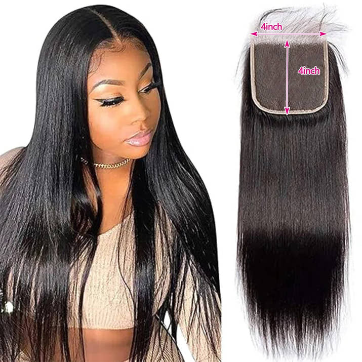 Straight 13x6 13X4 HD Lace Frontal Brazilian Human Hair Preplucked 4x4 5x5 6x6 Transparent Lace 2x6 Hd Lace Closure Human Hair