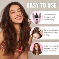 16Pcs Lace Wig Glue Kit with Lace Tint Melting Spray for Women Wigs Hair Wax Stick Lace Glue Glue Remover Tool Set