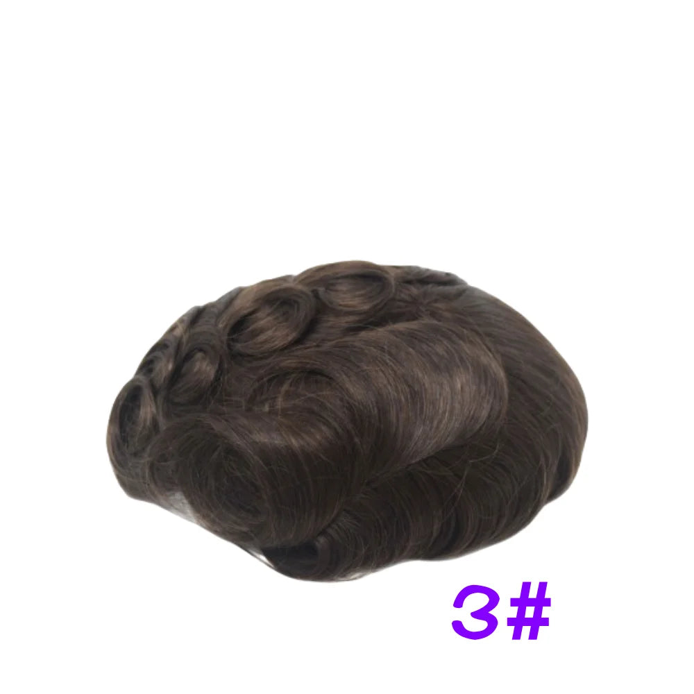 Full Lace Toupee For Men Human Hair Systems Unit Men's Lace Base Wig Breathable Male Capillary Prothesis Man Wigs