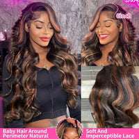 Finros 1b30 Highlight Glueless Human Hair Wigs Ready To Wear Pre Cut Ombre Blonde 13x6 Hd Frontal Body Wave Wigs For Black Women