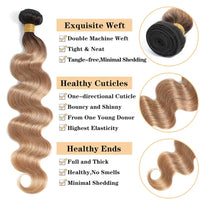 Honey Blonde Bundles Human Hair Body Wave Human Hair Bundles Remy Brazilian Human Hair Weave Extentions 1/3/4 pcs Bundle Deals