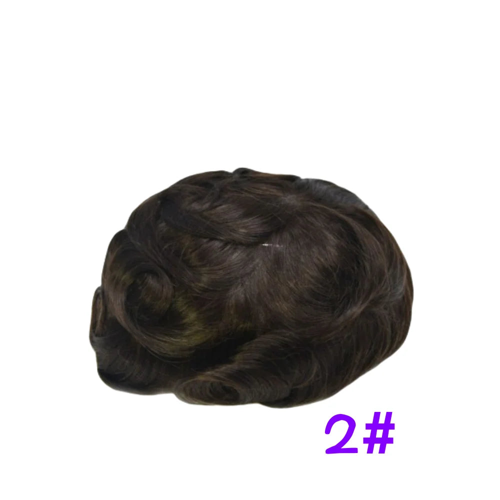 Full Lace Toupee For Men Human Hair Systems Unit Men's Lace Base Wig Breathable Male Capillary Prothesis Man Wigs