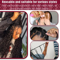 12A Deep Wave Full Head Human Crochet Hair for Black Women Extensions PreSeparated Reusable Loose Wave Feather Crochet Bulk Hair