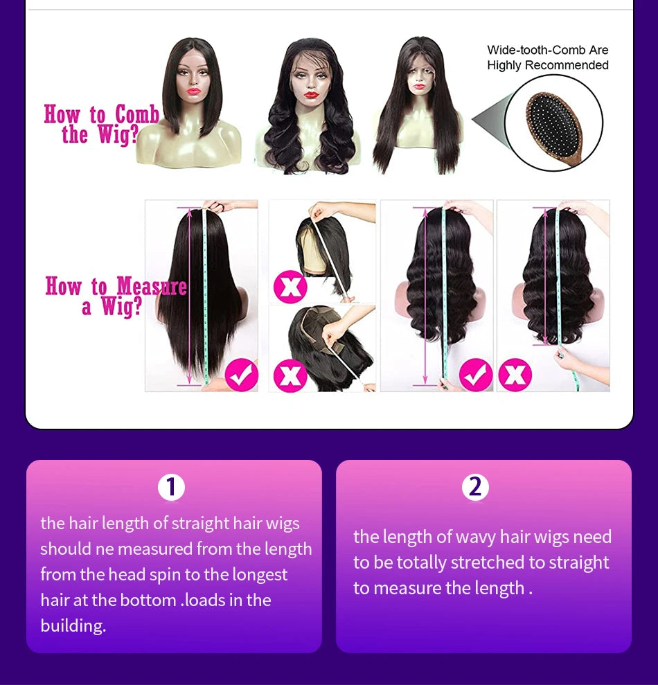 Dark Blue Colored 12A 13x4 13x6 Lace Frontal Wigs Human Hair Wig PrePlucked Ready Go Peruvian Body Wave 6X4 5X5 Lace Closure Wig