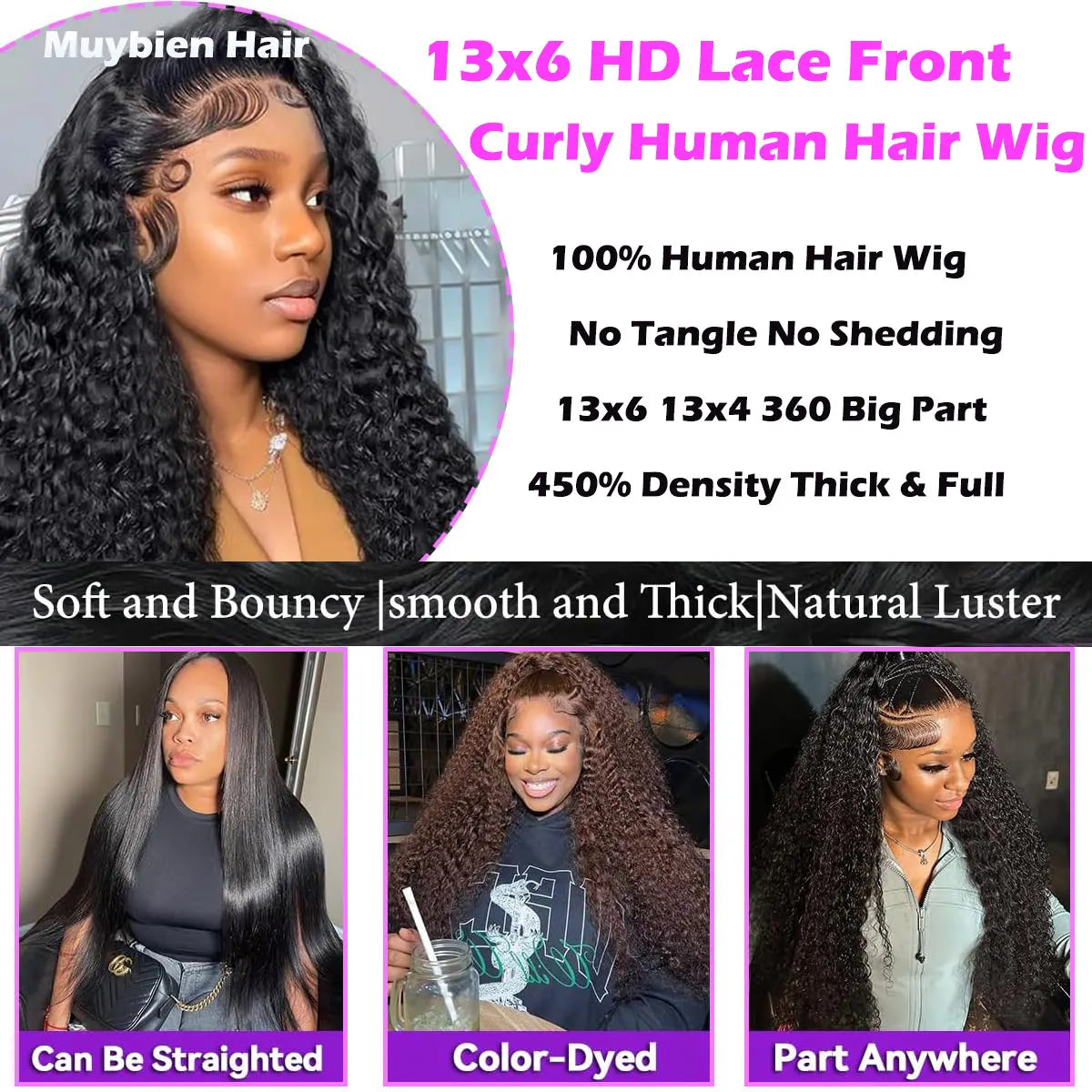 360 Full Lace Deep Curly Wig Human Hair 13x6 13x4 HD Lace Front Curly Wig Glueless 4x4 5x5 Closure Glueless Wigs Ready to Wear