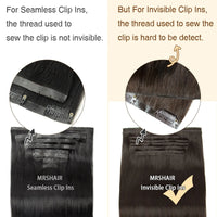 Invisible PU Clip In Hair Extension Human Hair Injected PU Tape Weft Clip in Extension 7Pcs/set 12-24inch 100G 120G Clip On Hair