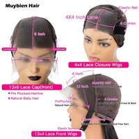 Wear and Go Glueless Bob Wig Human Hair Ombre Burgundy Loose Wave Wig Human Hair 13x4 HD Lace Front T1b/99j Bouncy Curls Wigs