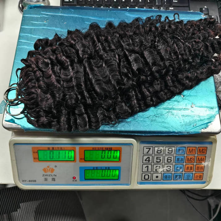 Millionaire Queen Feather Hair Weft 15A Burmese Curly 100% Real Human Hair Weave Knotless Crochet Pre-Separated Hair Extensions