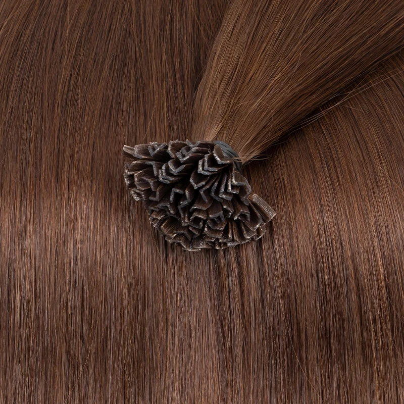 K Tip Hair Extensions Keratin Human Hair Hot Fusion Hair Extension 1cm Italy Keratin Glue Machine Remy 12-24inch 30  50G/pack