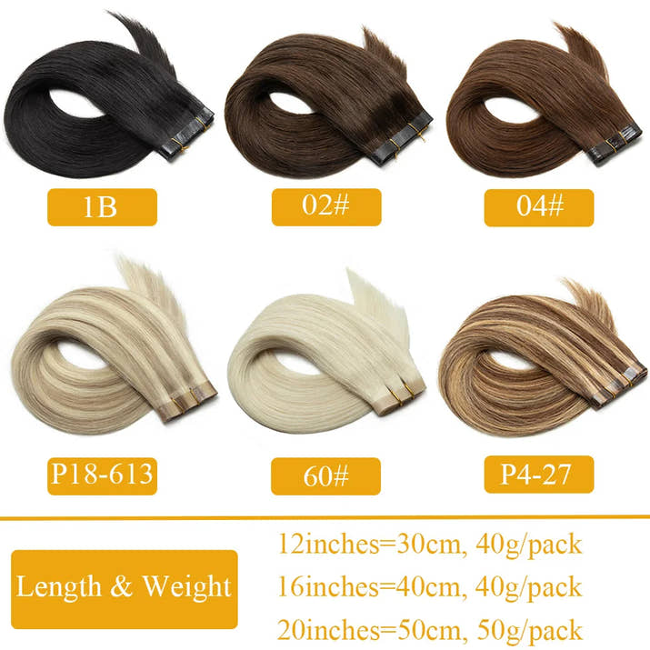 Seamless PU Tape Weft Human Hair Extensions Long PU Skin Weft Tape in Hair Extensions No Glue Human Hair For Fine Hair Long Weft