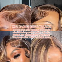 250% 13X6 Real HD Lace Frontal Wigs Highlight Curly Wigs Human Hair Wigs Bye Bye Knots Water Wave Wigs Brazilian Hair For Woman