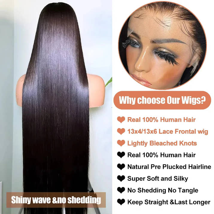 Bone Straight 13x6 HD Lace Frontal Wig 5x5 Closure Glueless Wig 100% Human Hair 30 40 Inch 13x4 Transparent Lace Pre Plucked Wig