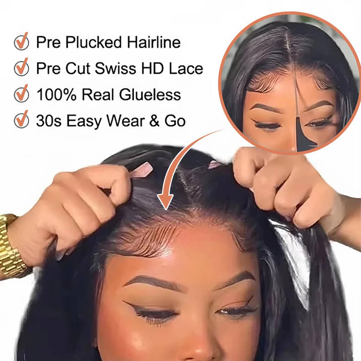 Bone Straight 13x6 HD Lace Frontal Wig 5x5 Closure Glueless Wig 100% Human Hair 30 40 Inch 13x4 Transparent Lace Pre Plucked Wig