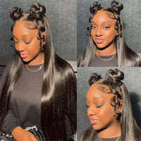 200% Straight Real Full Lace Human Hair Wig 30 40 Inch Transparent HD Lace 13x6 Lace Frontal Wigs for Women 13x4 360 Pre plucked