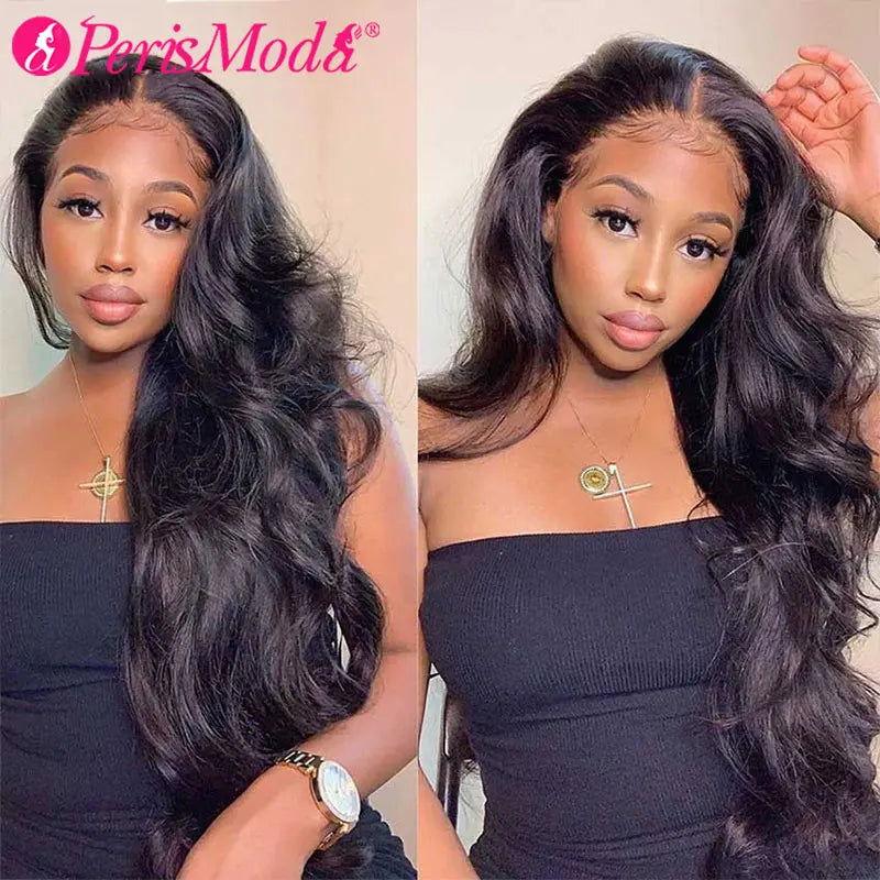 PerisModa 100% Human Hair Body Wave Bundles Human Hair Brazilian Natural Black 3/4 Bundle Deals Virgin Hair Raw Hair Extensions