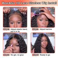 BEEOS Jerry Curly Glueless 250% Skinlike 13x6 HD Lace Front Human Hair Wigs Preplucked 5x5 HD Transparent Lace Wigs For Women