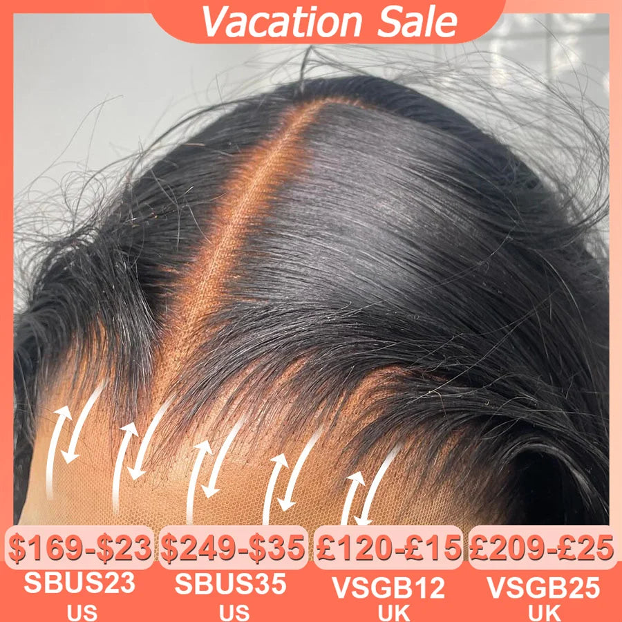 BEEOS Ultra Fitted 13X6 Glueless Wig Human Hair Ready To Wear Skinlike HD Lace Straight Human Hair Lace Frontal Wig Brazilian